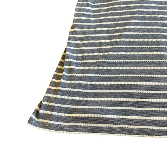 Sail to Sable STS Blue White Stripe Dress Crew Neck Stretch Size Medium Women's - Picture 3 of 6